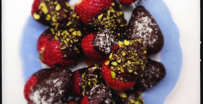 Schokolierte Erdbeeren